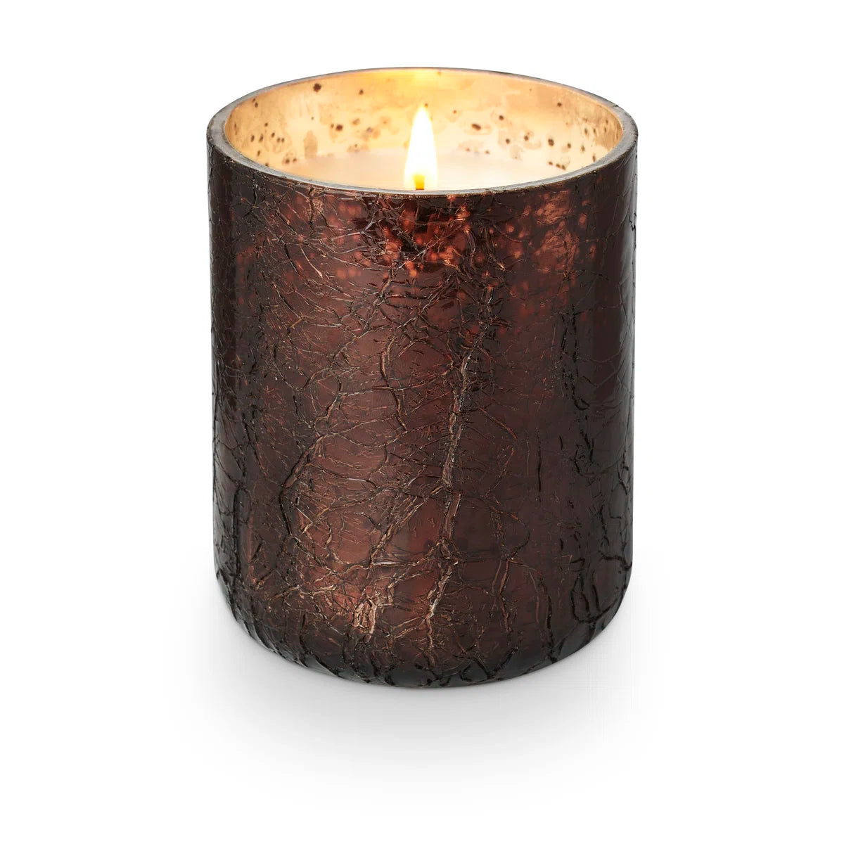Noble Holiday Midnight Pumpkin Small Crackle Glass Candle