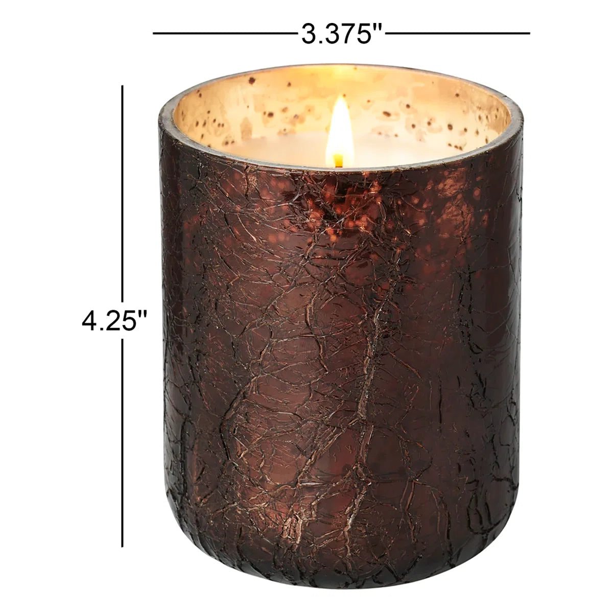 Noble Holiday Midnight Pumpkin Small Crackle Glass Candle