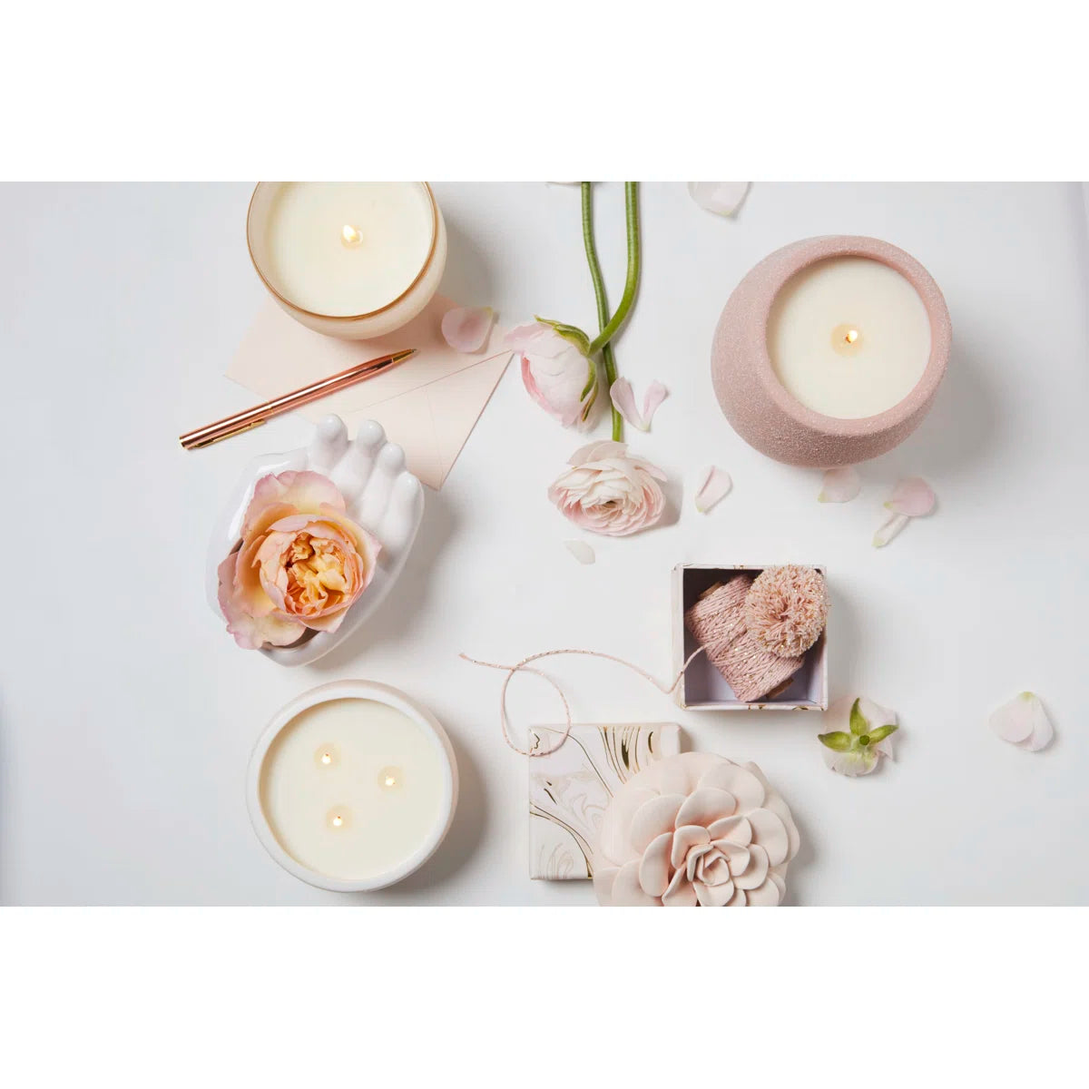 Essentials Collection, Coconut Milk Mango Ceramic Flower